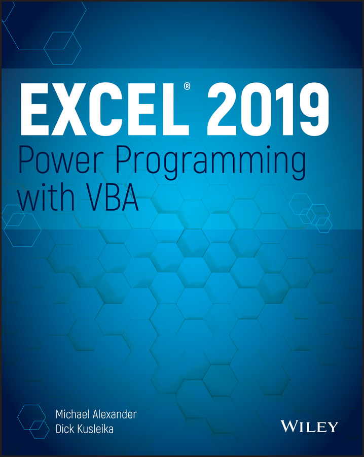 Книга  Excel 2019 Power Programming with VBA созданная Dick  Kusleika, Michael Alexander, Wiley может относится к жанру программы. Стоимость электронной книги Excel 2019 Power Programming with VBA с идентификатором 62286750 составляет 3688.98 руб.