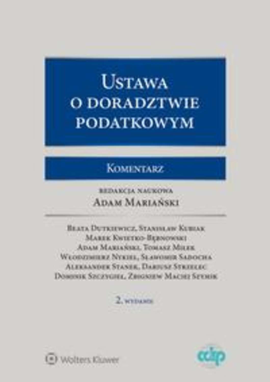 Ustawa o doradztwie podatkowym. Komentarz