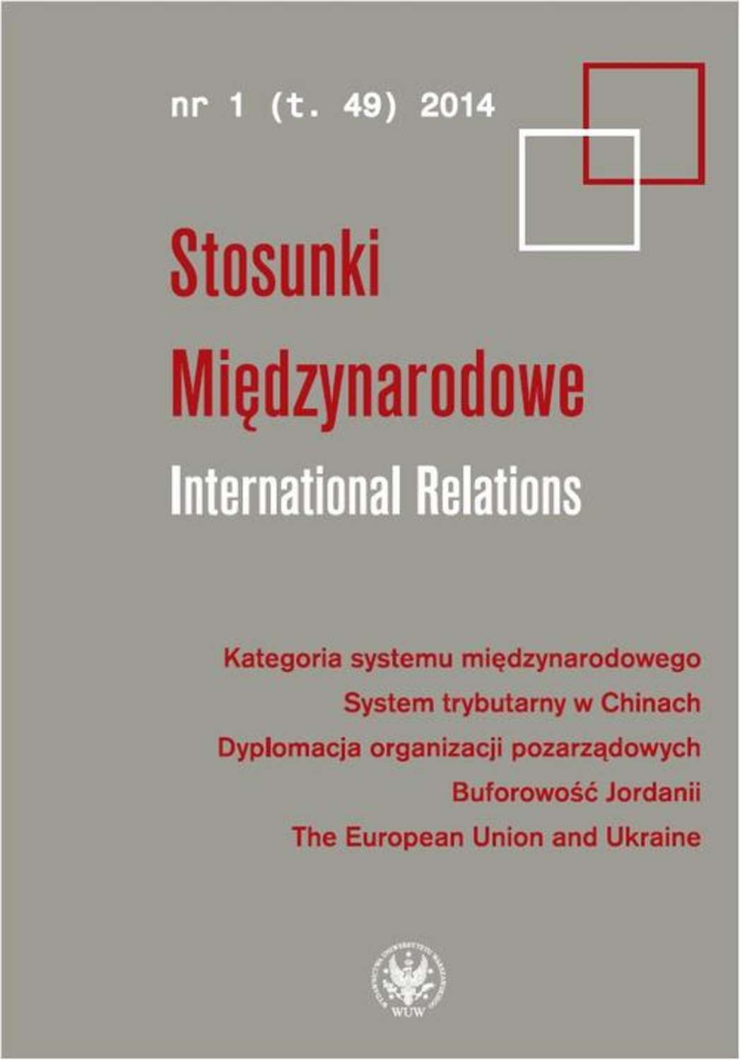 praca zbiorowa Stosunki Międzynarodowe. International Relations 2014/1 (49) why iraq invaded kuwait applying international relations theories
