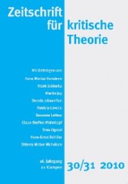 Zeitschrift für kritische Theorie \/ Zeitschrift für kritische Theorie, Heft 30\/31