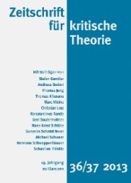 Zeitschrift für kritische Theorie \/ Zeitschrift für kritische Theorie, Heft 36\/37