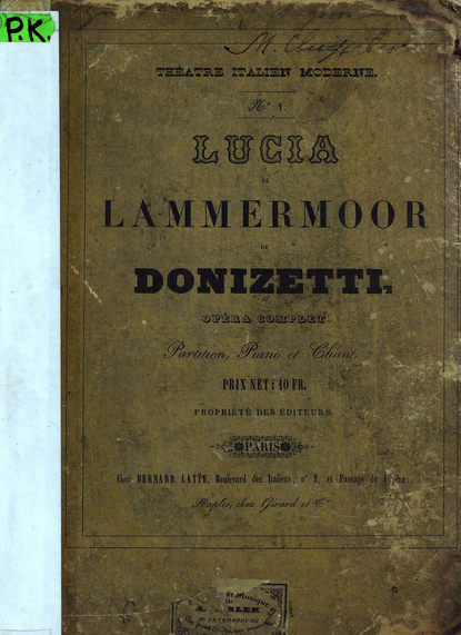 Гаэтано Доницетти — Lucia di Lammermoor de G. Donizetti