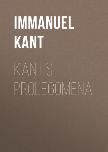 Kant s Prolegomena