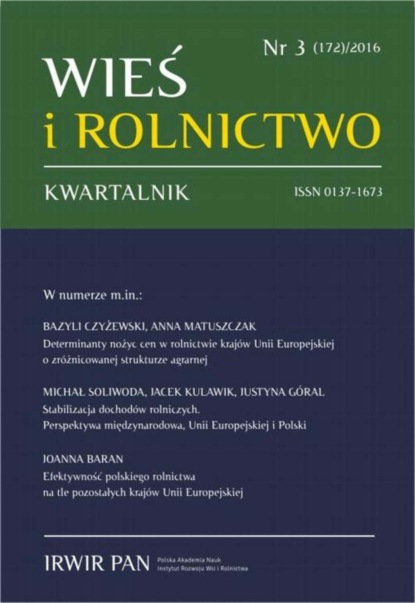 

Wieś i Rolnictwo nr 3(172)/2016