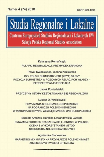 

Studia Regionalne i Lokalne nr 4(74)/2018