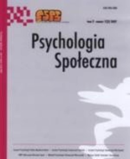 

Psychologia Społeczna nr 1(3)/2007