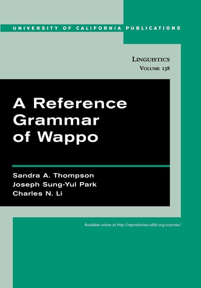 

A Reference Grammar of Wappo