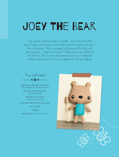 Mariska Vos Bolman — Joey the Bear Soft Toy Pattern