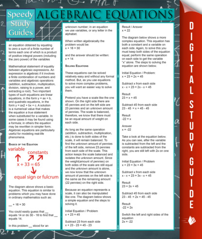 

Algebraic Equations