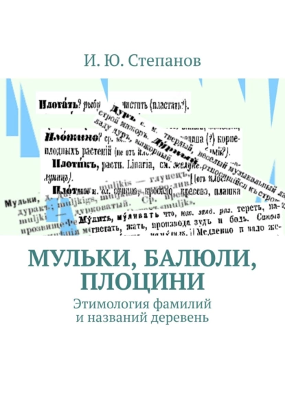 Обложка книги МУЛЬКИ, БАЛЮЛИ, ПЛОЦИНИ. Этимология фамилий и названий деревень, И. Ю. Степанов